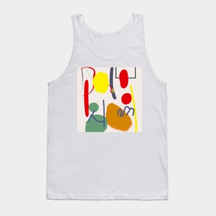 Cat Detaching an Idea - abstract art Tank Top